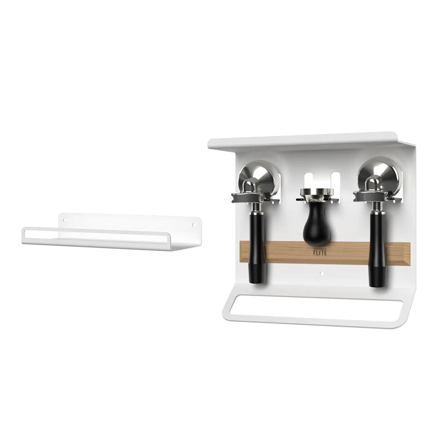 FLATE® Barista Board + Universal Shelf Bundle (Weiß) FLATE® Store
